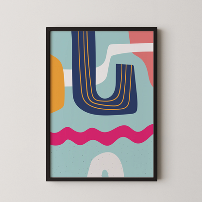Bold Vivid Abstract, Modern Colorful Artwork, Wall Art