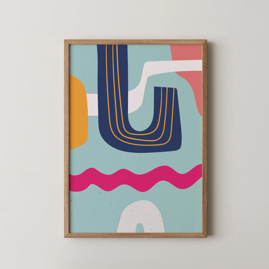 Bold Vivid Abstract, Modern Colorful Artwork, Wall Art