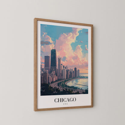 Chicago, USA, City Print