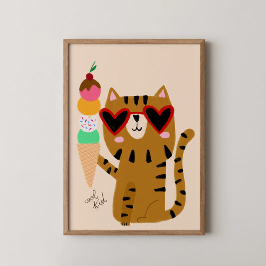Cool cat - Nursery Prints