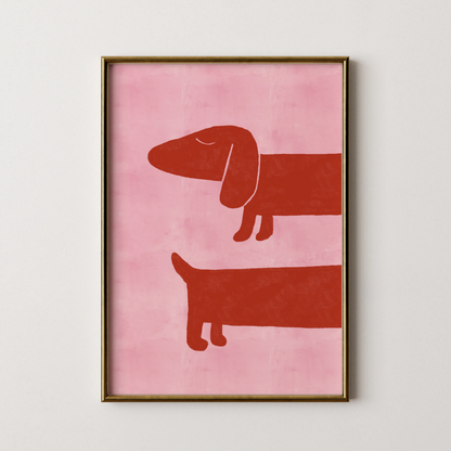 Dachshund Dog - Nursery Prints