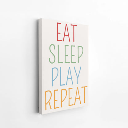 Eat sleep play repeat - Nursery Prints