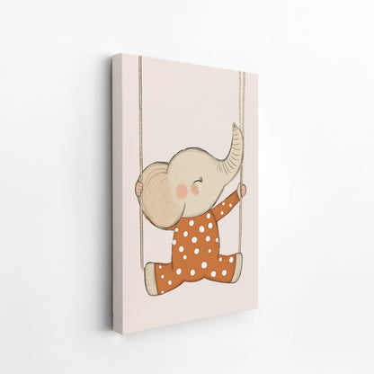 Ele on swing - Nursery Prints