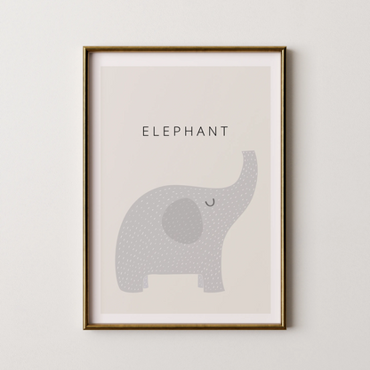 White Elephant - Nursery Prints