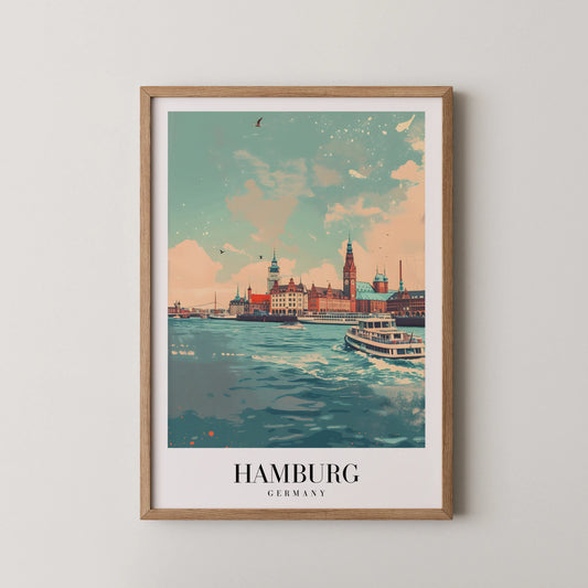 Hamburg, Germany, City Print