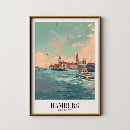 Hamburg, Germany, City Print