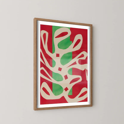 Algue blanche sur fond rouge et vert by Henri Matisse (1947)