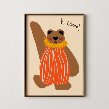 Hi friend - Nursery Prints