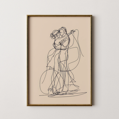 Line Art I, Modern Abstract, Minimal Wall Painting