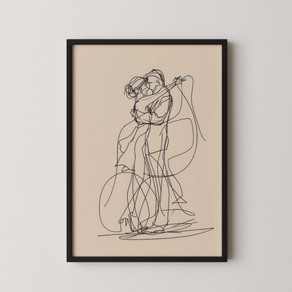 Line Art I, Modern Abstract, Minimal Wall Painting