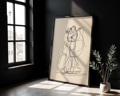 Line Art I, Modern Abstract, Minimal Wall Painting