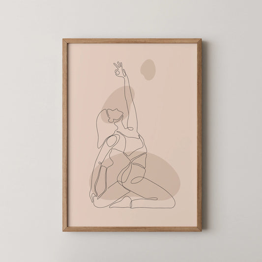 Line Art I, Modern Abstract, Minimal, Workout Motivation