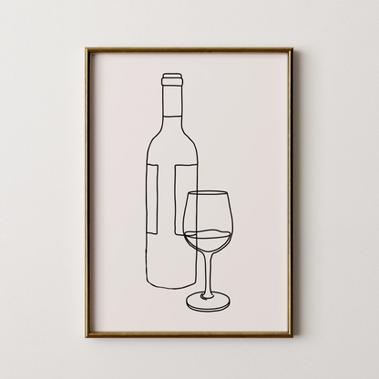 Line Art I, Modern Minimal Abstract, Minimal Wall Painting