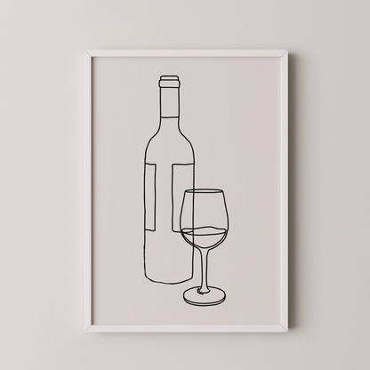 Line Art I, Modern Minimal Abstract, Minimal Wall Painting