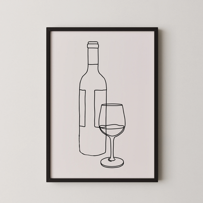 Line Art I, Modern Minimal Abstract, Minimal Wall Painting