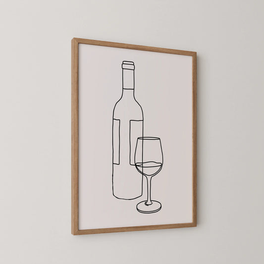 Line Art I, Modern Minimal Abstract, Minimal Wall Painting