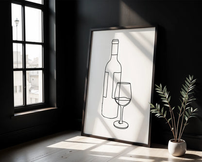 Line Art I, Modern Minimal Abstract, Minimal Wall Painting