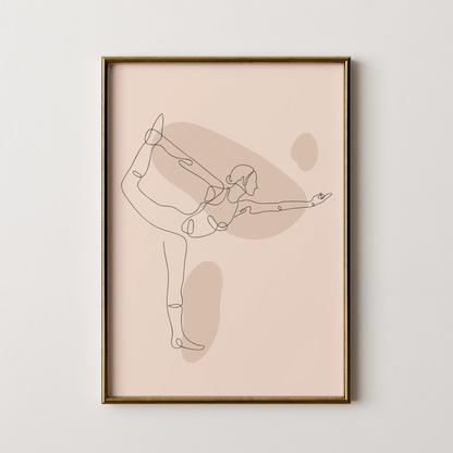 Line Art, Modern Abstract, Minimal, Workout Motivation