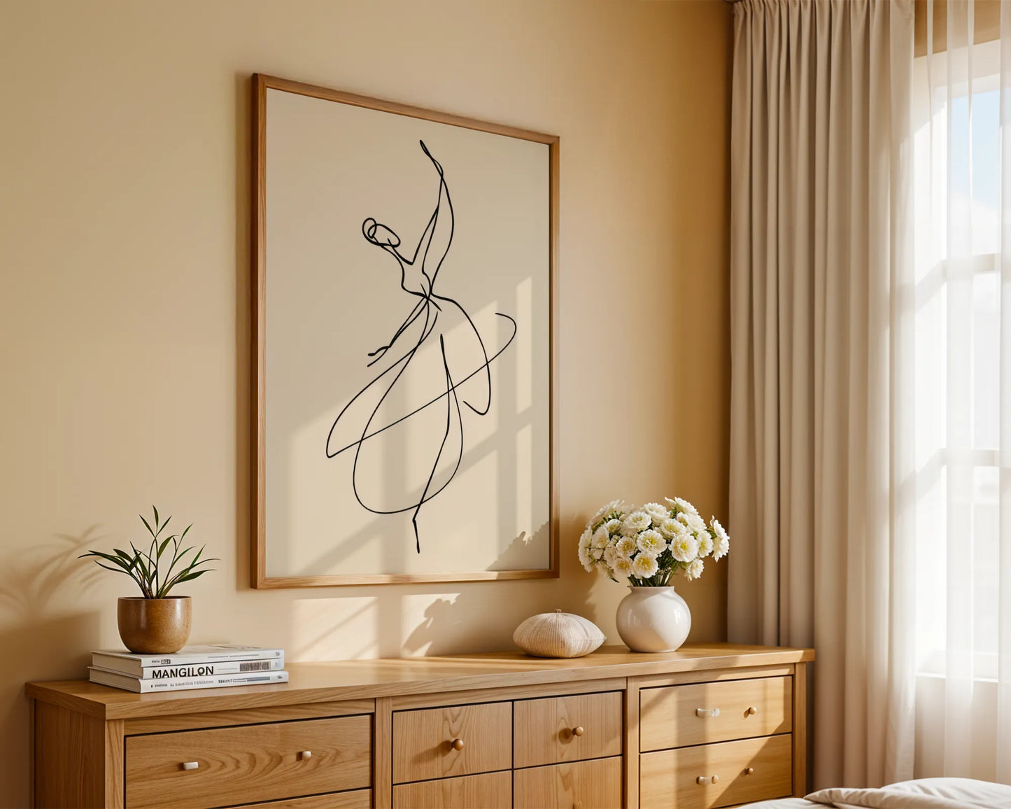 Line Art, Modern minimal Abstract, Minimal Wall Painting