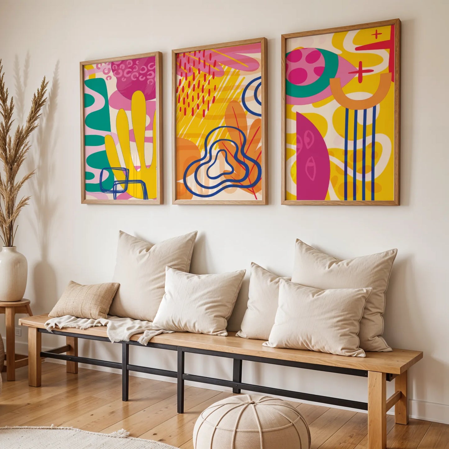 Maximalist Modern Abstarct Shapes II, Set of 3