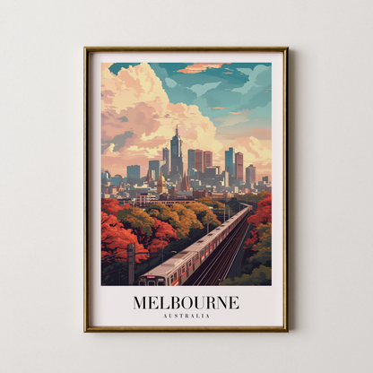 Melbourne, Australia, City Print