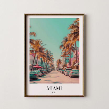Miami, USA, City Prints