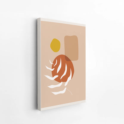Mid Century Modern, Abstract Boho Leaves II, Wall Painting