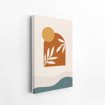 Mid Century Modern, Boho Leaves I, Wall Painting