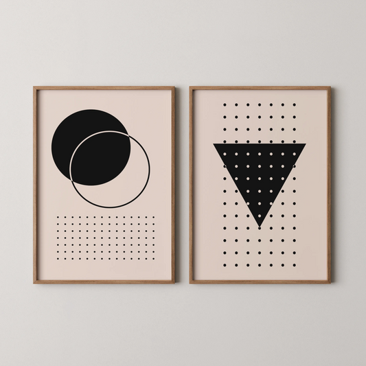 Modern Abstract II, Set of 2, Mid Century Aesthetic Wall Art