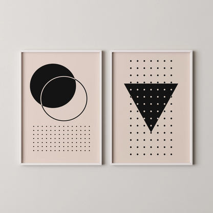 Modern Abstract II, Set of 2, Mid Century Aesthetic Wall Art