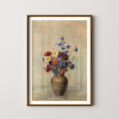 Flowers in a Vase by Odilon Redon (1910)
