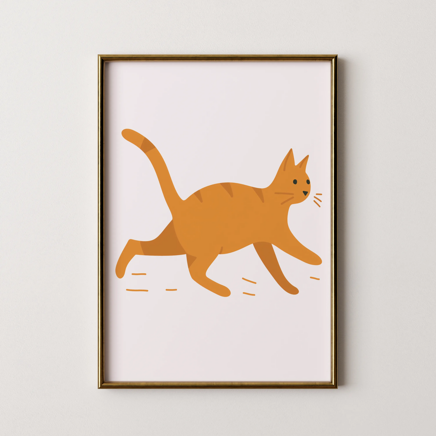 Orange cat - Nursery Prints