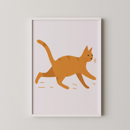 Orange cat - Nursery Prints