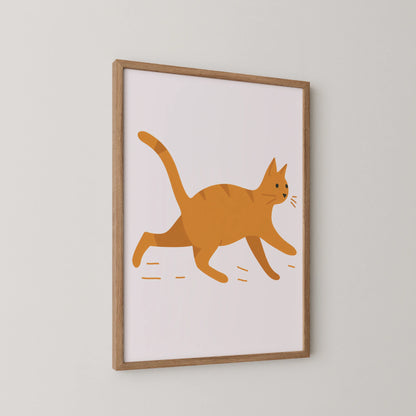 Orange cat - Nursery Prints