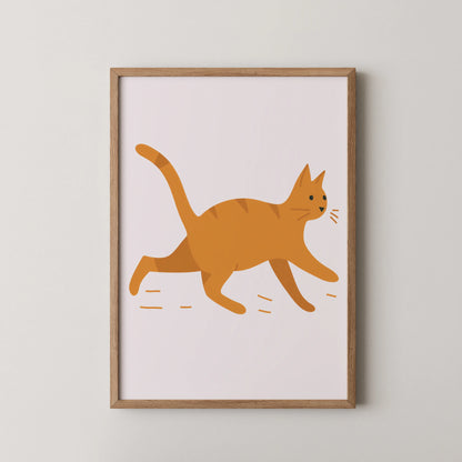 Orange cat - Nursery Prints