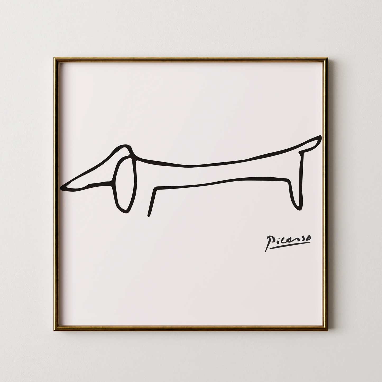 PIcasso Dog, Black & White Mid Century Modern, Boho Art Prints
