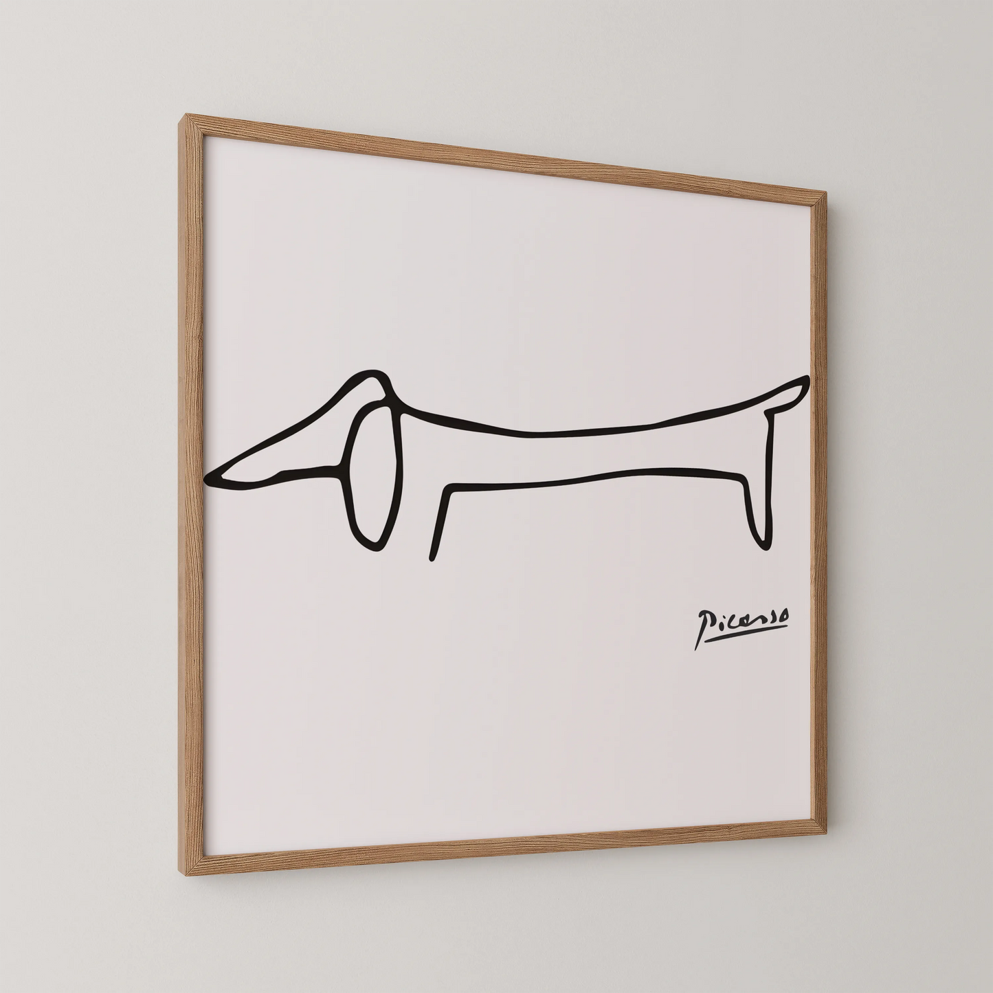 PIcasso Dog, Black & White Mid Century Modern, Boho Art Prints