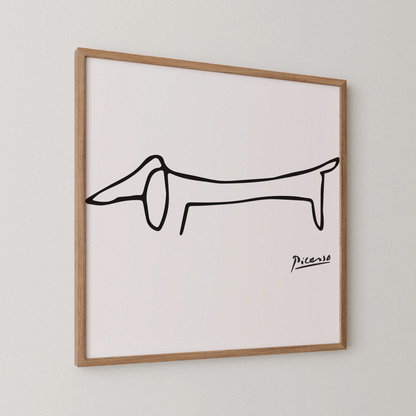 PIcasso Dog, Black & White Mid Century Modern, Boho Art Prints