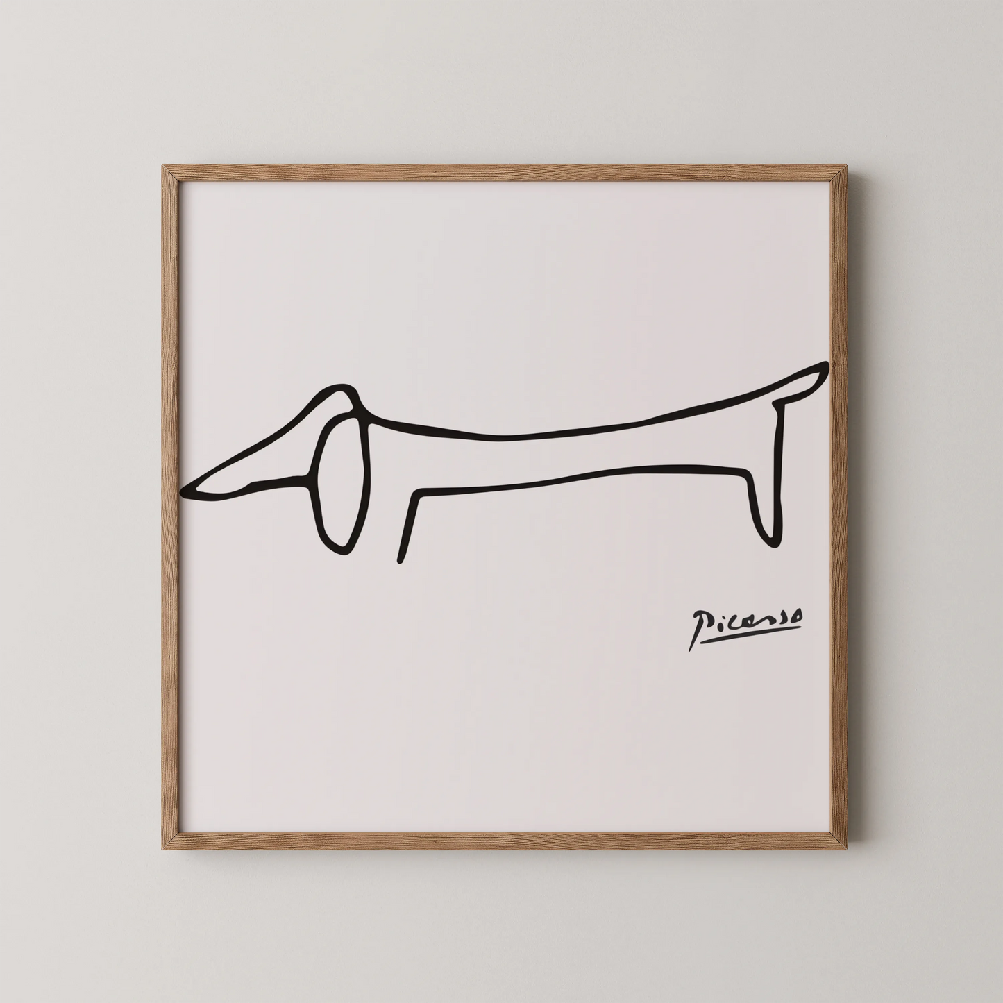 PIcasso Dog, Black & White Mid Century Modern, Boho Art Prints