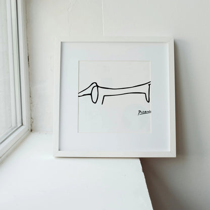 PIcasso Dog, Black & White Mid Century Modern, Boho Art Prints