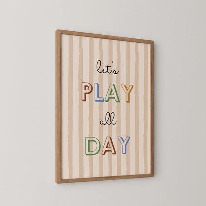 Play all day - Nursery Prints