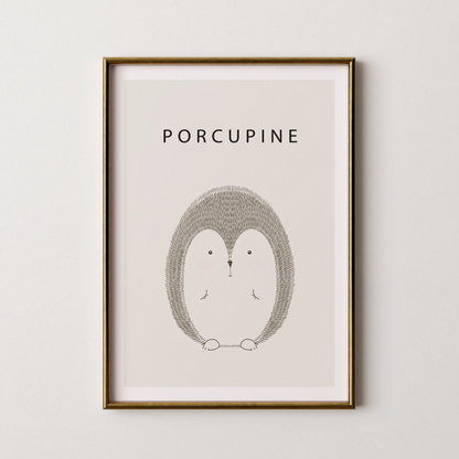 Porcupine - Nursery Prints