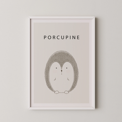 Porcupine - Nursery Prints