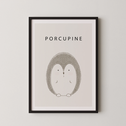 Porcupine - Nursery Prints