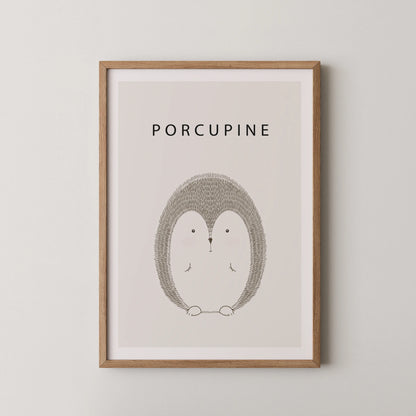Porcupine - Nursery Prints