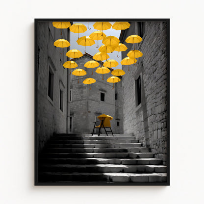 Yellow Umbrella Reverie