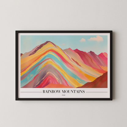 Rainbow Mountains, Peru, City Prints