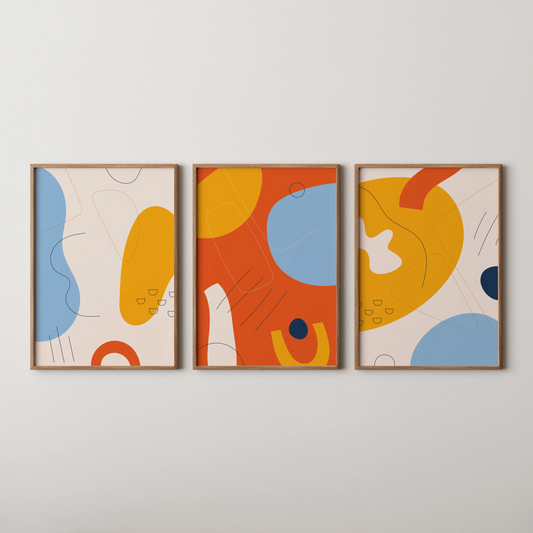 Set of 3, Modern Abstarct Painting