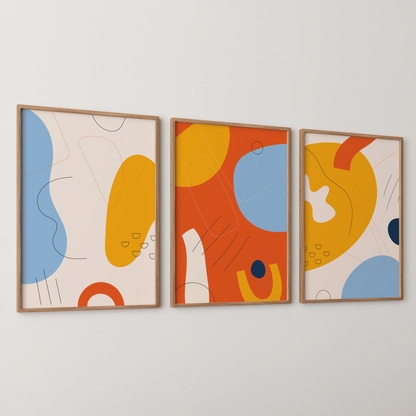 Set of 3, Modern Abstarct Painting