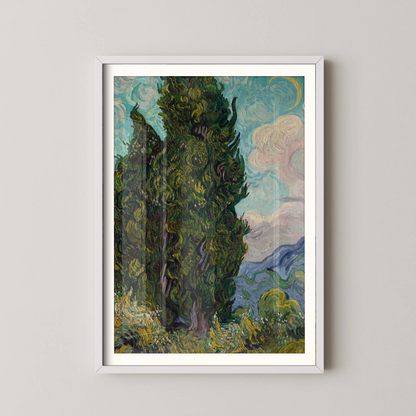 Cypresses by Vincent Van Gogh (1889)